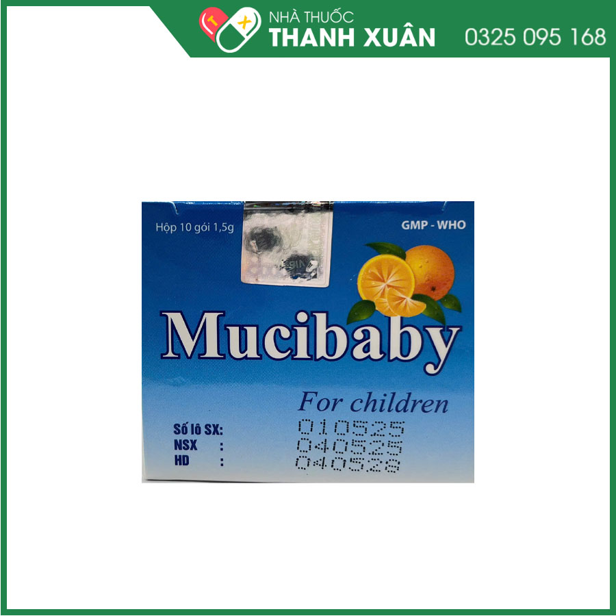Mucibaby for children trị ho và long đờm cho trẻ em và trẻ sơ sinh